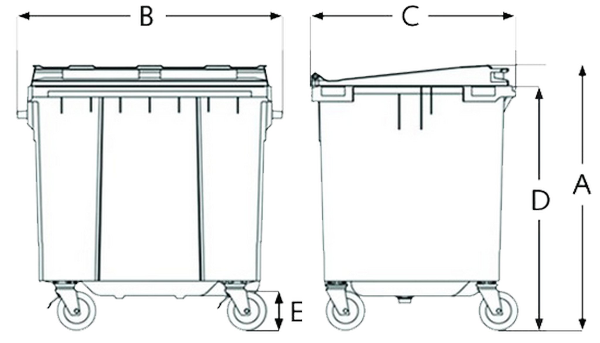 ΜΕΤΑΛΛΙΚΟΣ ΚΑΔΟΣ 660 LT, 770 LT, 1100 LT